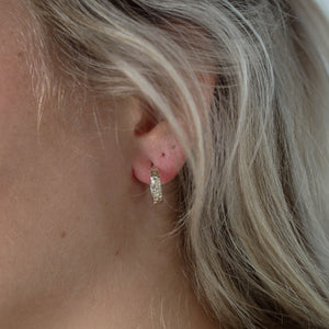 MOMA Hammered Hoops 12mm - Silver