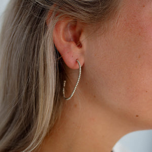 Central Park Dotty Earrings 30mm - Silver