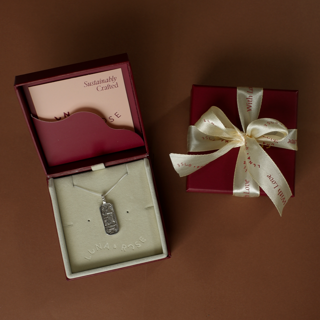 truth and good luck necklace silver in packaging luna and rose