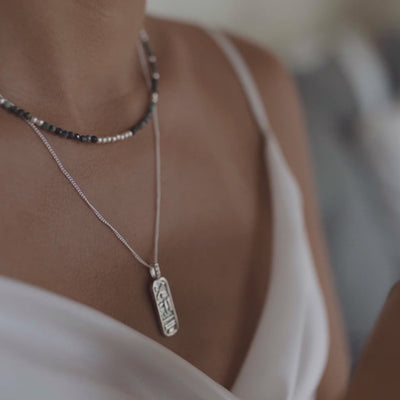 The Valley Necklace - Silver
layered with Truth and Goodluck necklace silver 