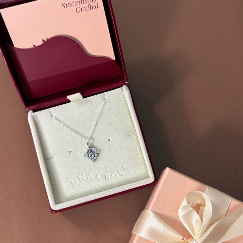 Petite St Dymphna - Patron Saint of Anxiety Necklace - Silver