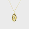 SOLID GOLD - St Christopher the Patron of Travel Charm Necklace