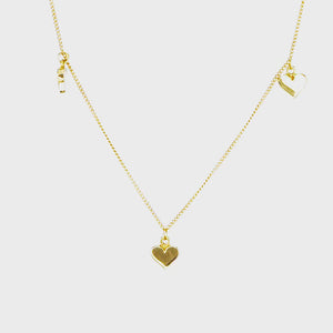 SOLID GOLD - Triple Heart Necklace
