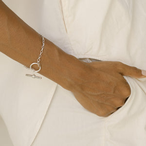 Sustainable Bracelet Crafted with recycled Sterling Silver FOB chain 