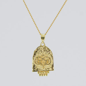 Luna & Rose sustainable Aries Zodiac pendant in Gold