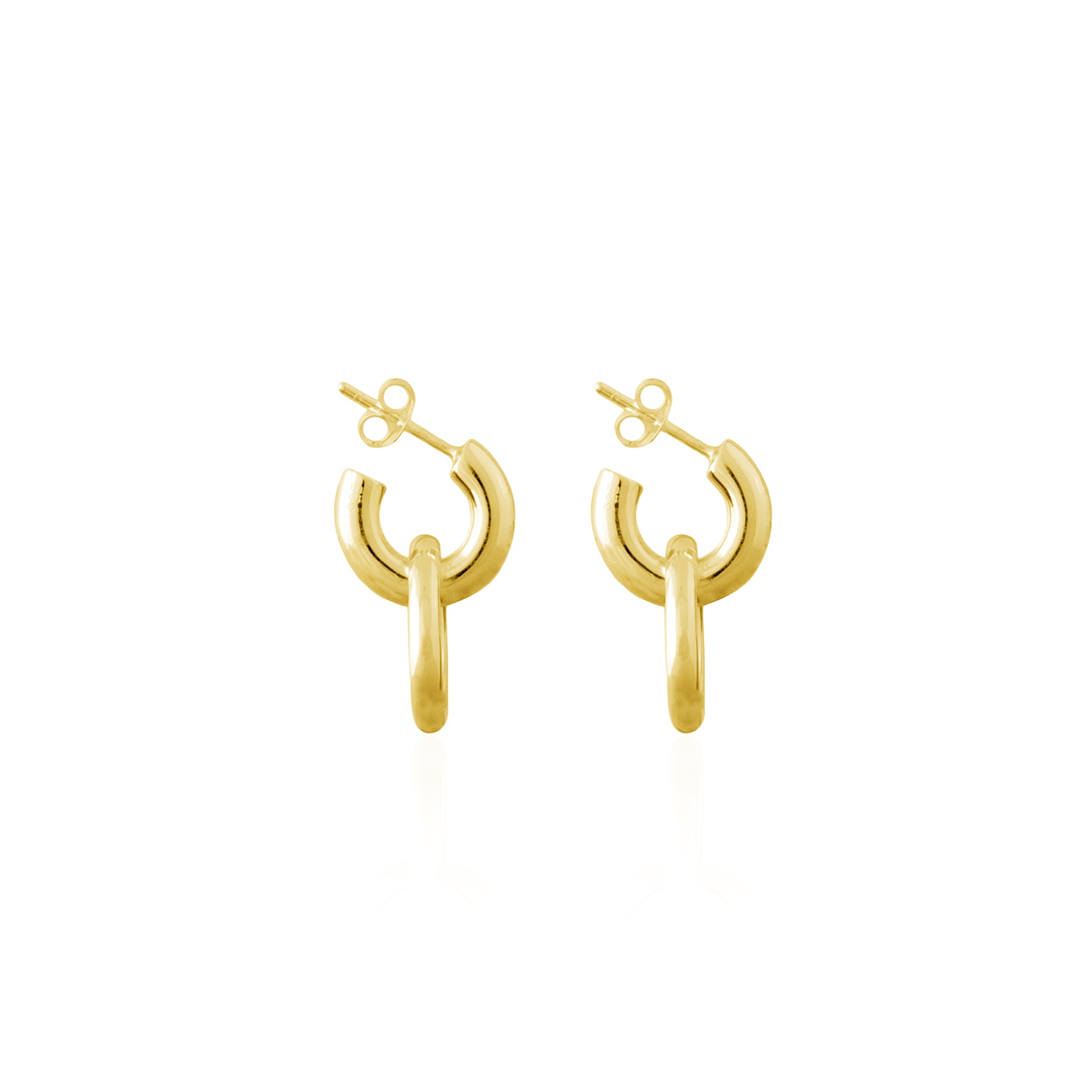 Luna & Rose Gold Recycled Silver Amalfi Hoop Earrings