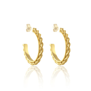 Del Carmen Twisted Hoops Luna and Rose Jewellery