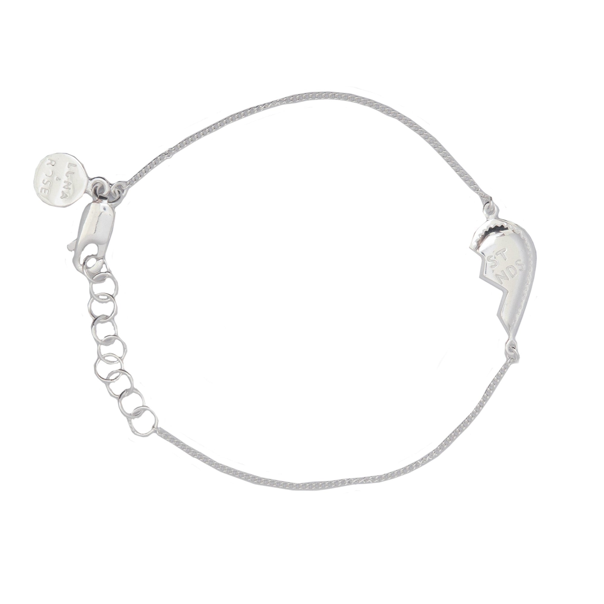 BFF Broken Heart Bracelet SET - Silver