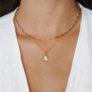 BFF Broken Heart Necklace SET - Gold