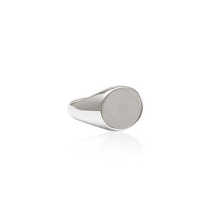 Recycled Sterling Silver Initial Signet Ring