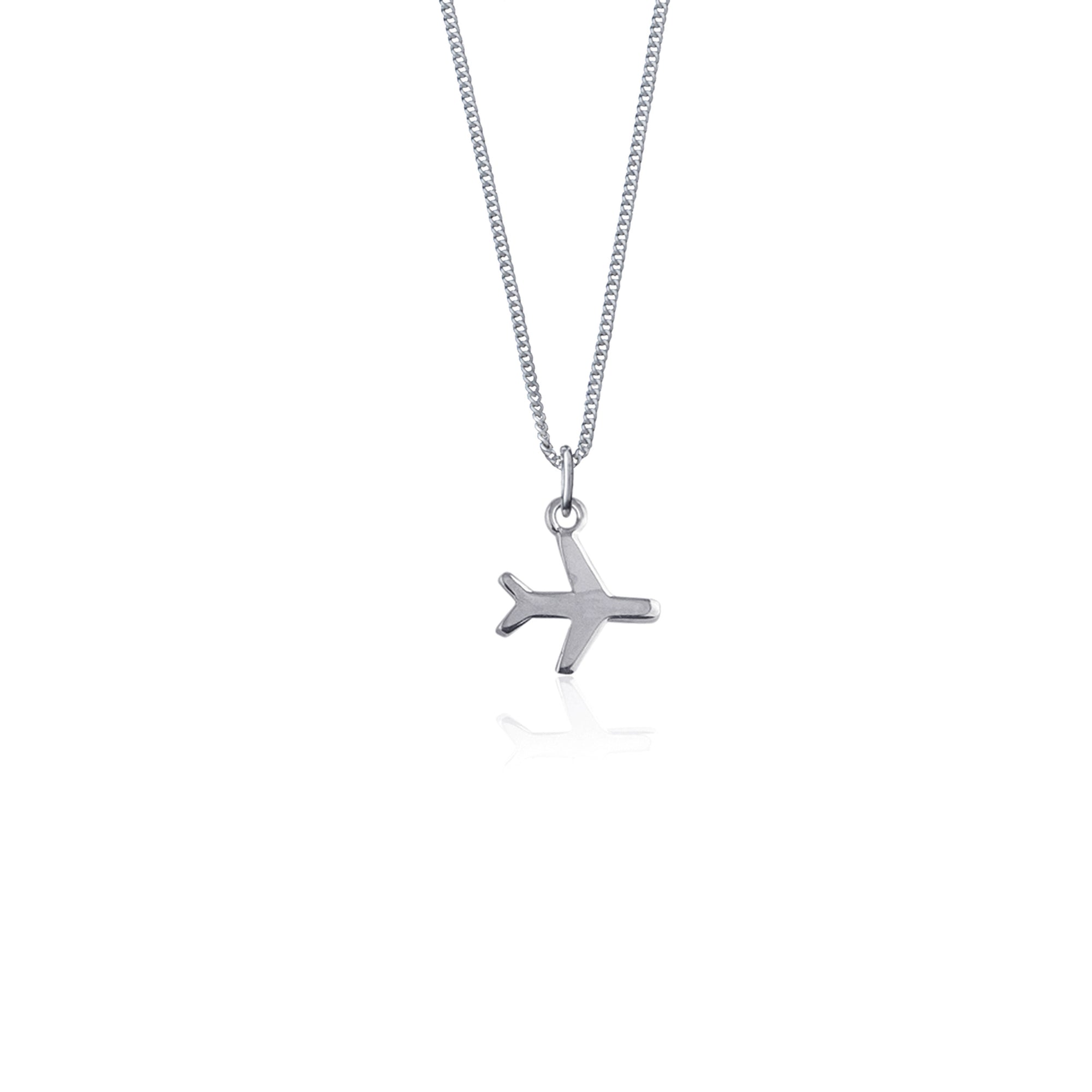 Just Plane Adventurous Charm Necklace - Silver