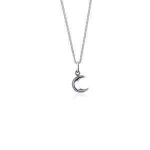 To The Moon and Back Charm Necklace - Silver