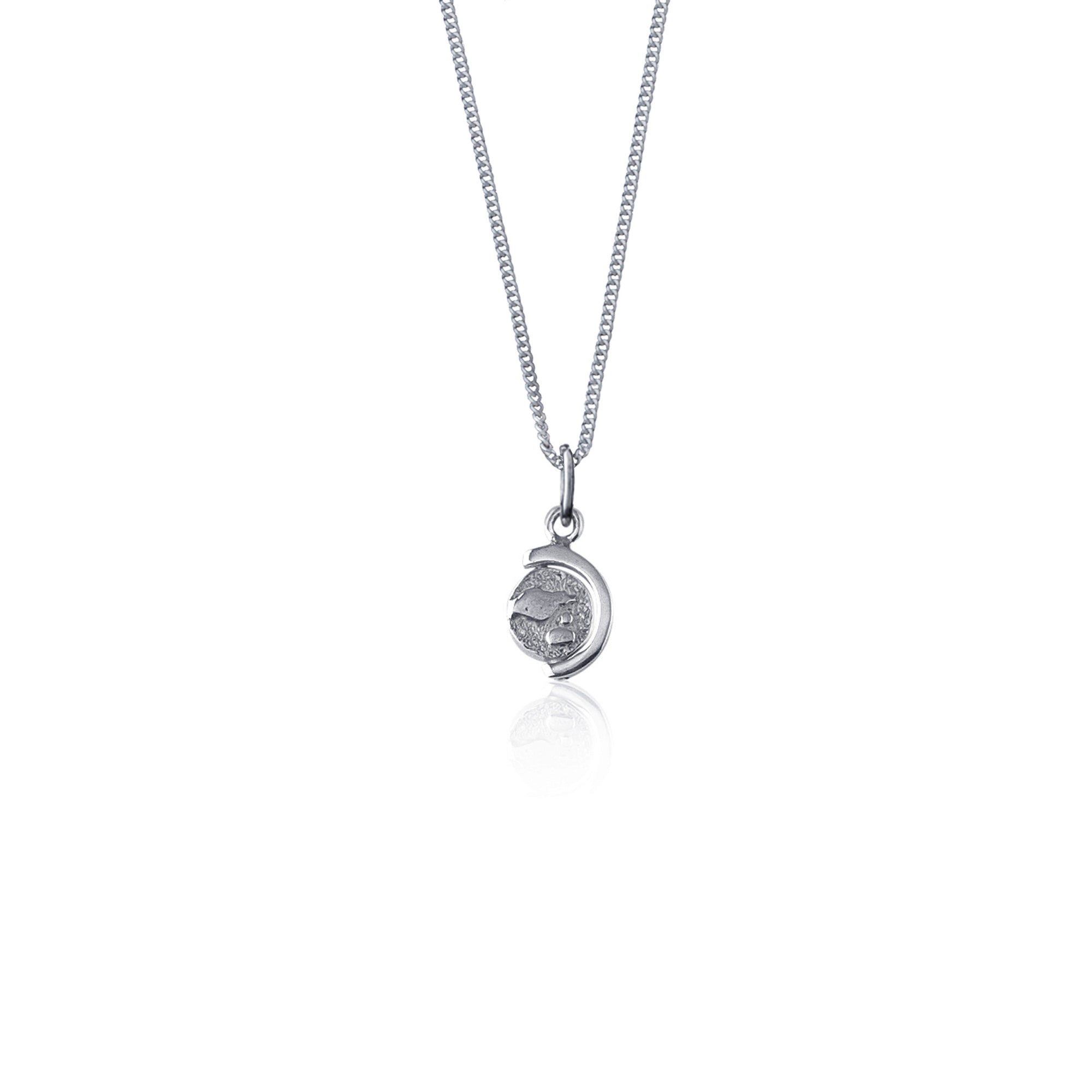 La Luna Rose Globetrotter Charm - Silver