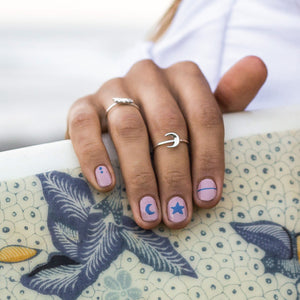 To the moon and Back Silver Charm Ring - Silver