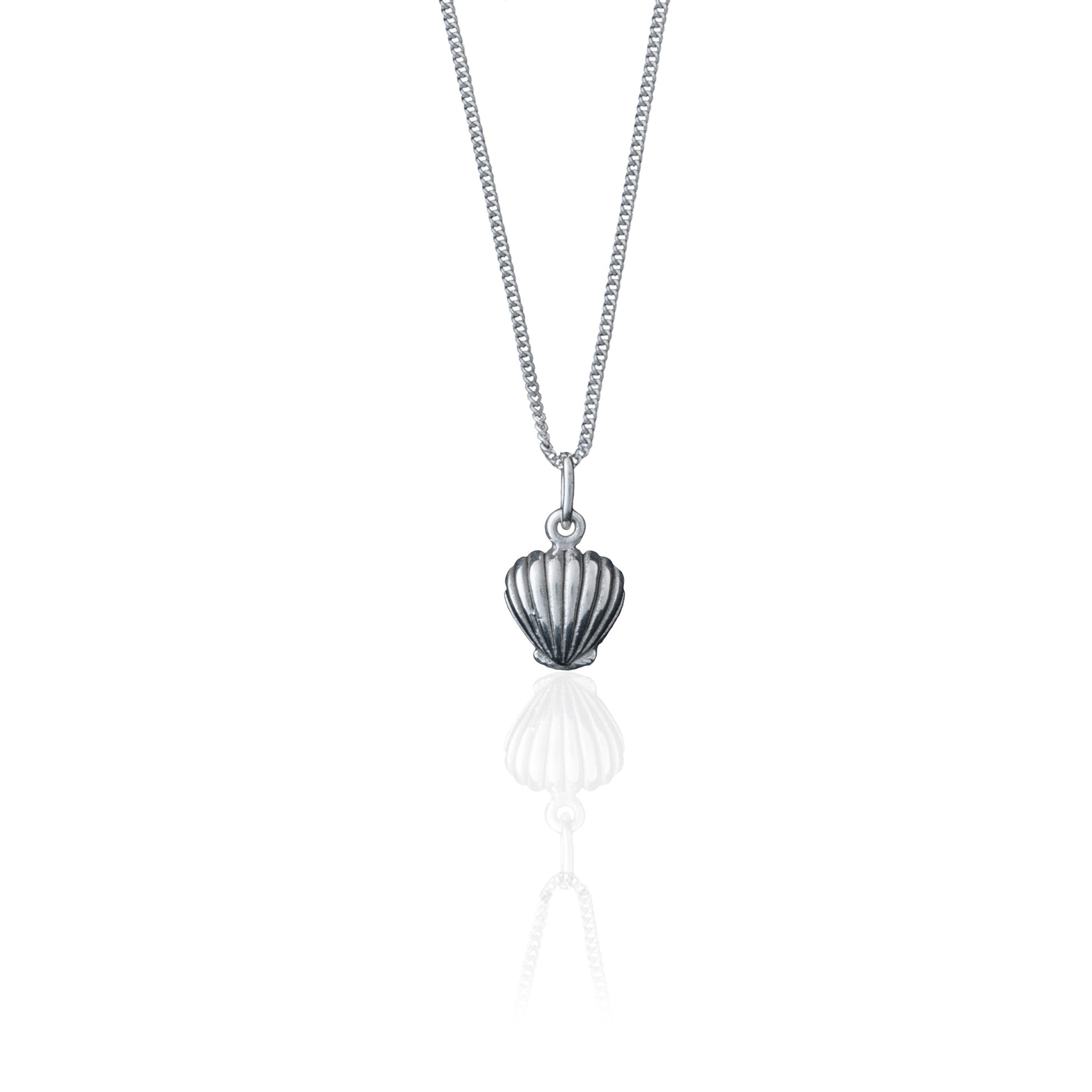 La Luna Rose Shell Necklace - Silver