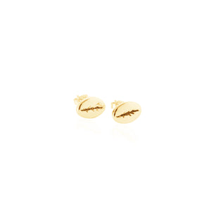 Gold Stud Earrings Kintimani Bali Coffee Bean