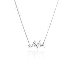 La Luna Rose x Goldfish Kiss Blogger Collaboration - Aloha Necklace in Silver