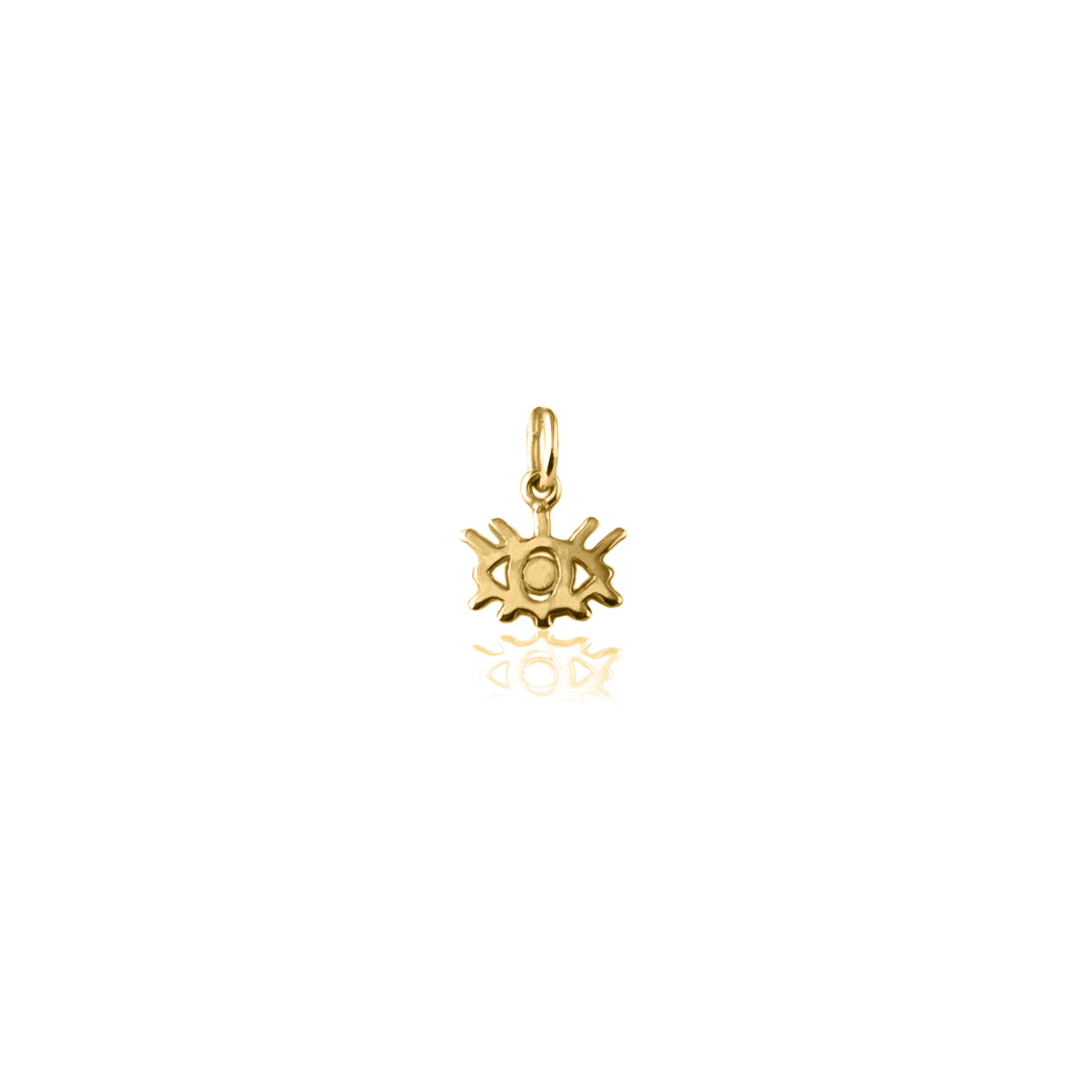 Protective Eye Charm in Yellow Gold