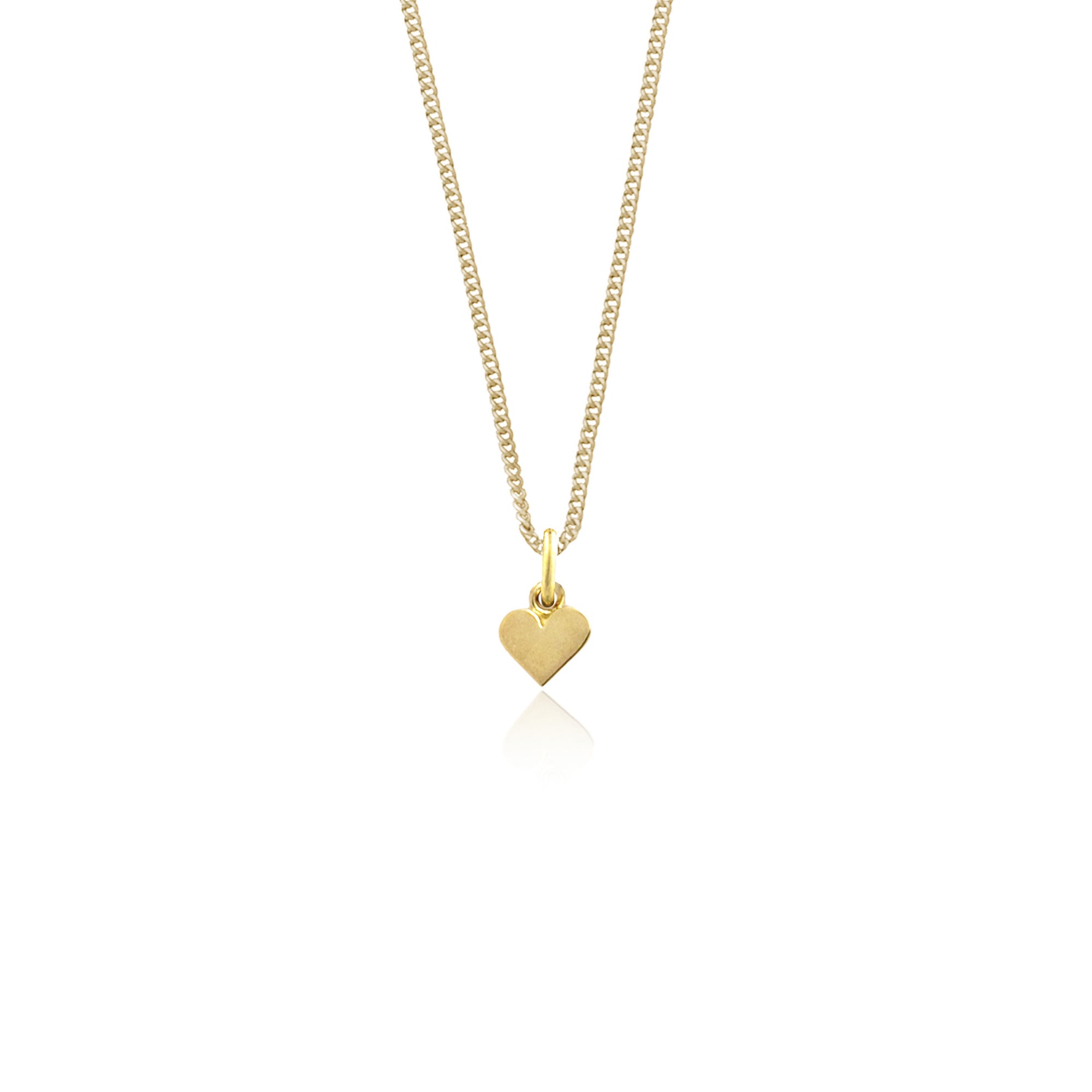 SOLID GOLD - Single Heart of Gold Necklace
