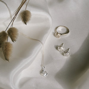 Desert Rose Earrings - Recycled Sterling Silver
