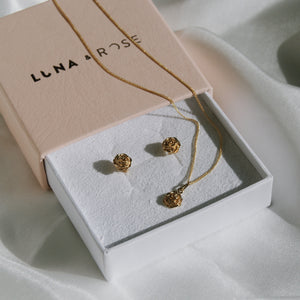 Luna & rose Desert Rose Stud Earrings in Gold