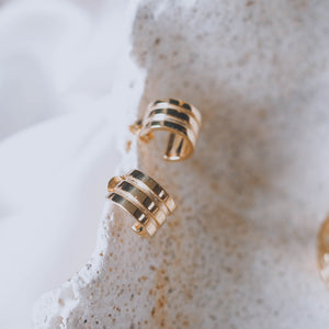 Luna & Rose Gold celeste hoop earrings