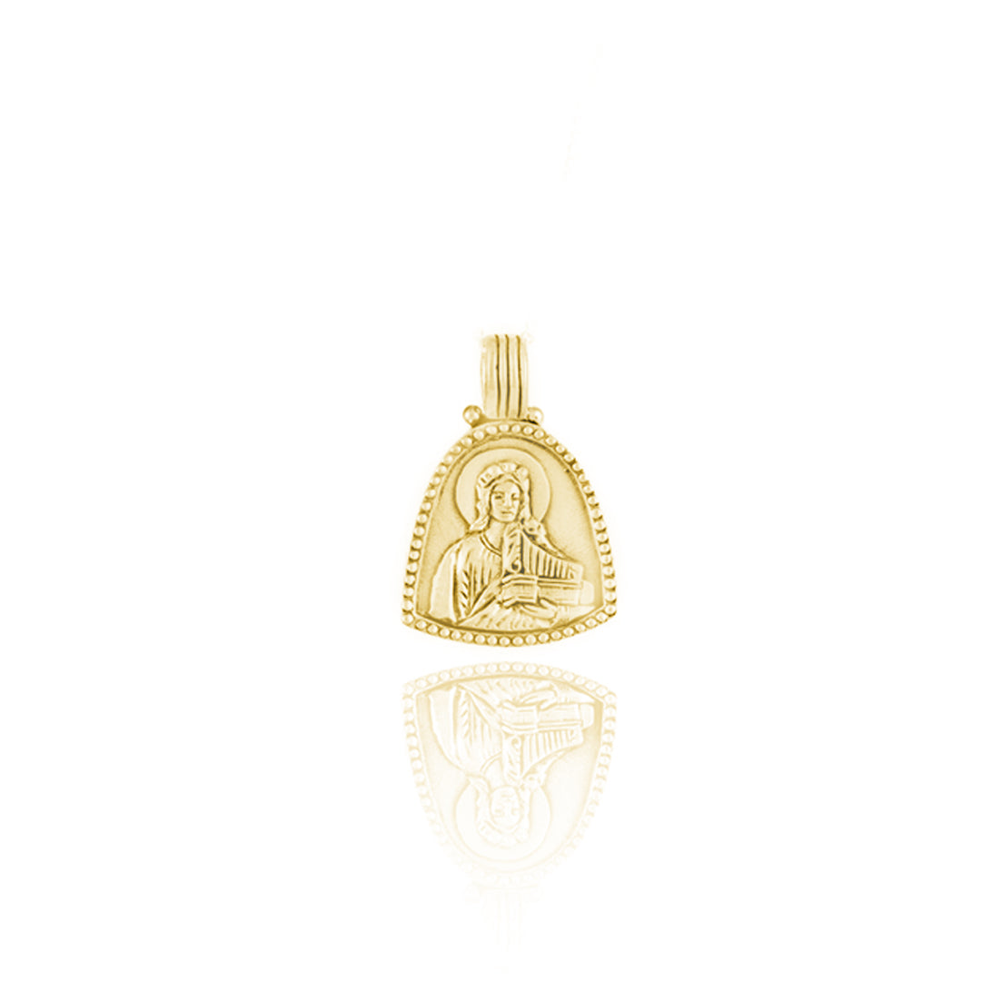 St Cecilia - Patroness of Music - CHARM ONLY - Gold