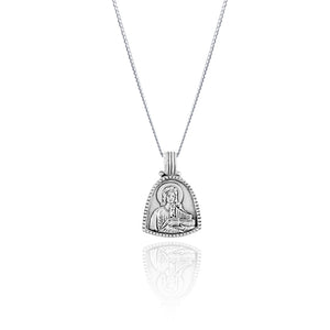 St Cecilia - Patroness of Music Necklace Pendant - Silver