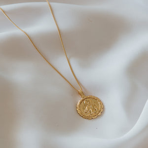 St Luke - Patron Saint of Creativity & Artists Necklace - Gold