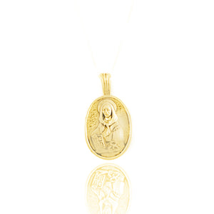 St Dymphna - Patron Saint of Anxiety - CHARM ONLY - Gold