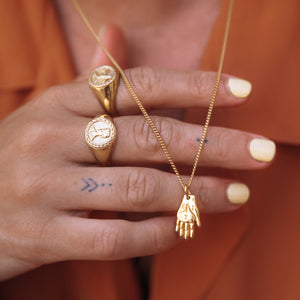 Mano Amiga Hand Necklace inspired by Frida Kahlo Luna and Rose Jewellery