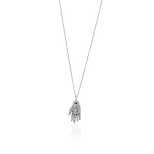 Mano Amiga Silver Hand Necklace inspired by Frida Kahlo Luna and Rose Jewellery