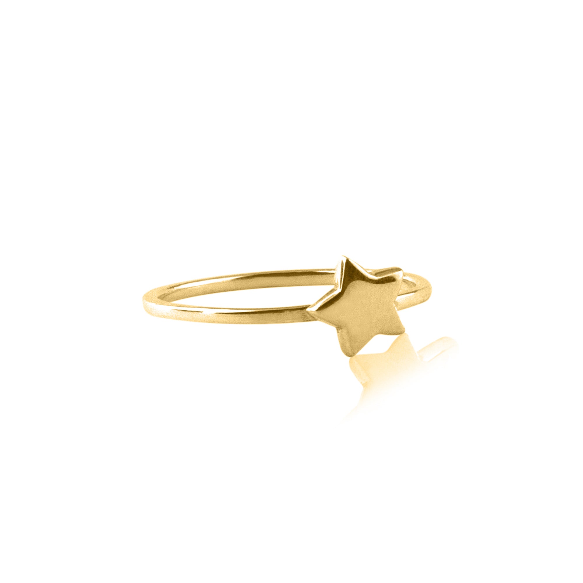 La Luna Rose Yellow Gold Wish Upon A Star Ring 