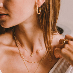 Luna & Rose Single Heart of Gold Necklace - (Gold)