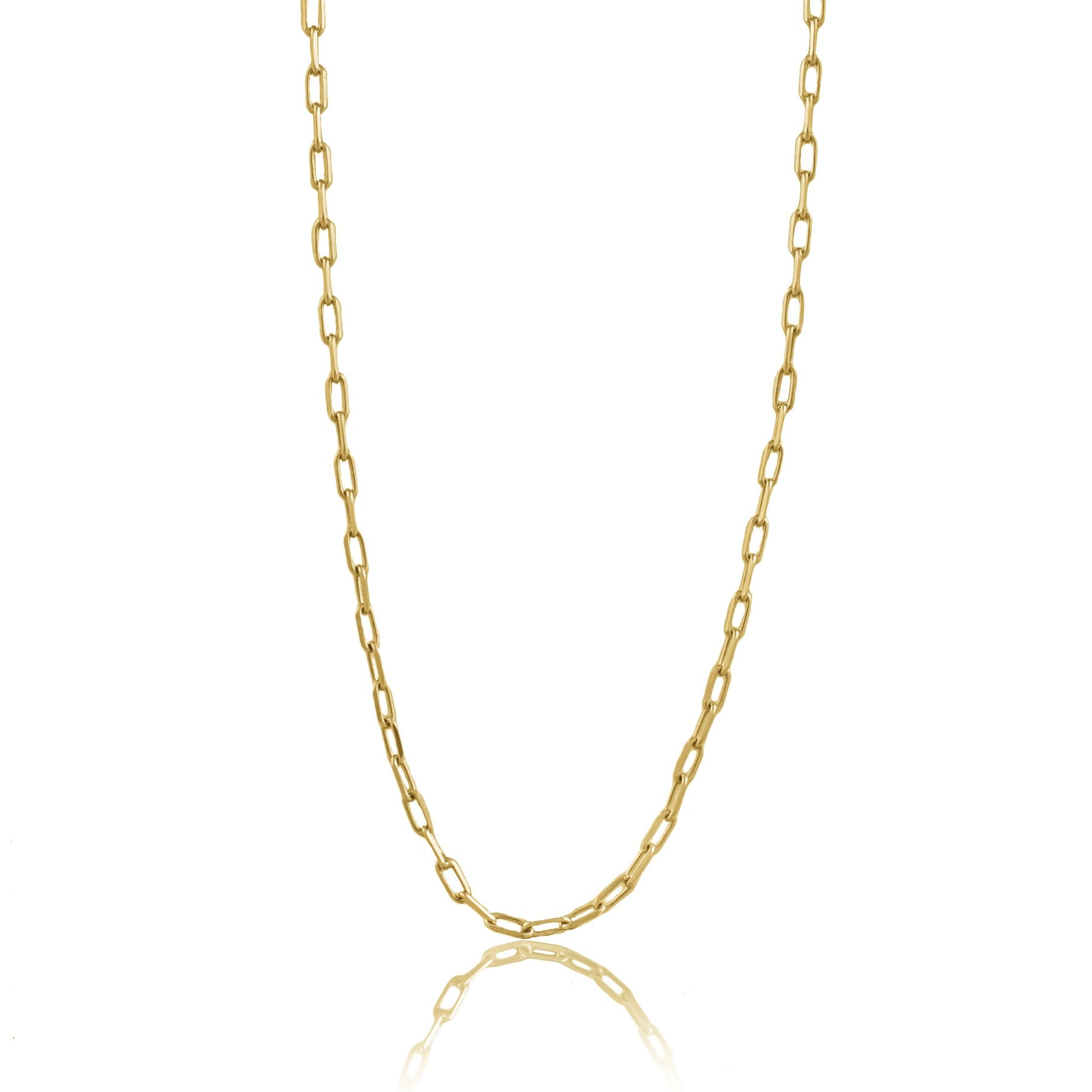 Luna & Rose Long Beach Link Chain - Gold from Recycled Sterling Silver