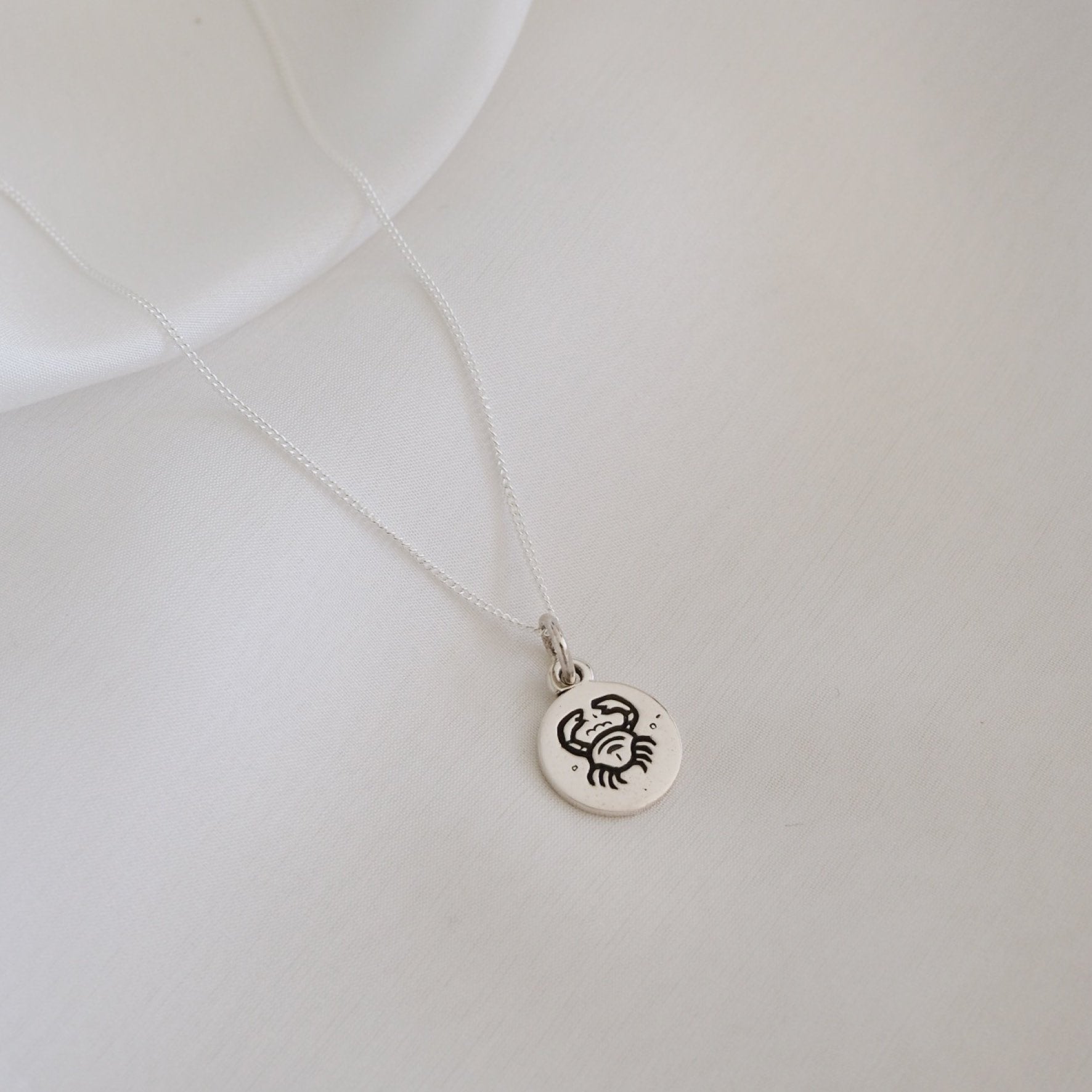 Cancer Mini Zodiac Charm - Silver