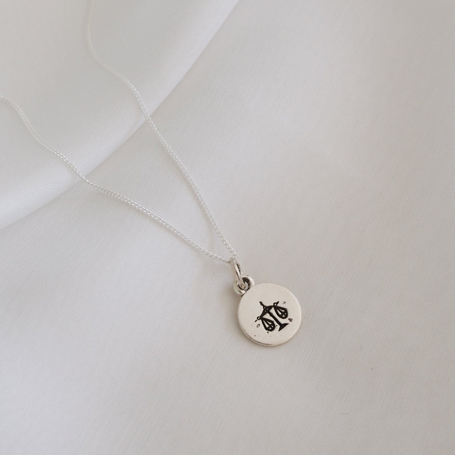 Libra Mini Zodiac Charm - Silver