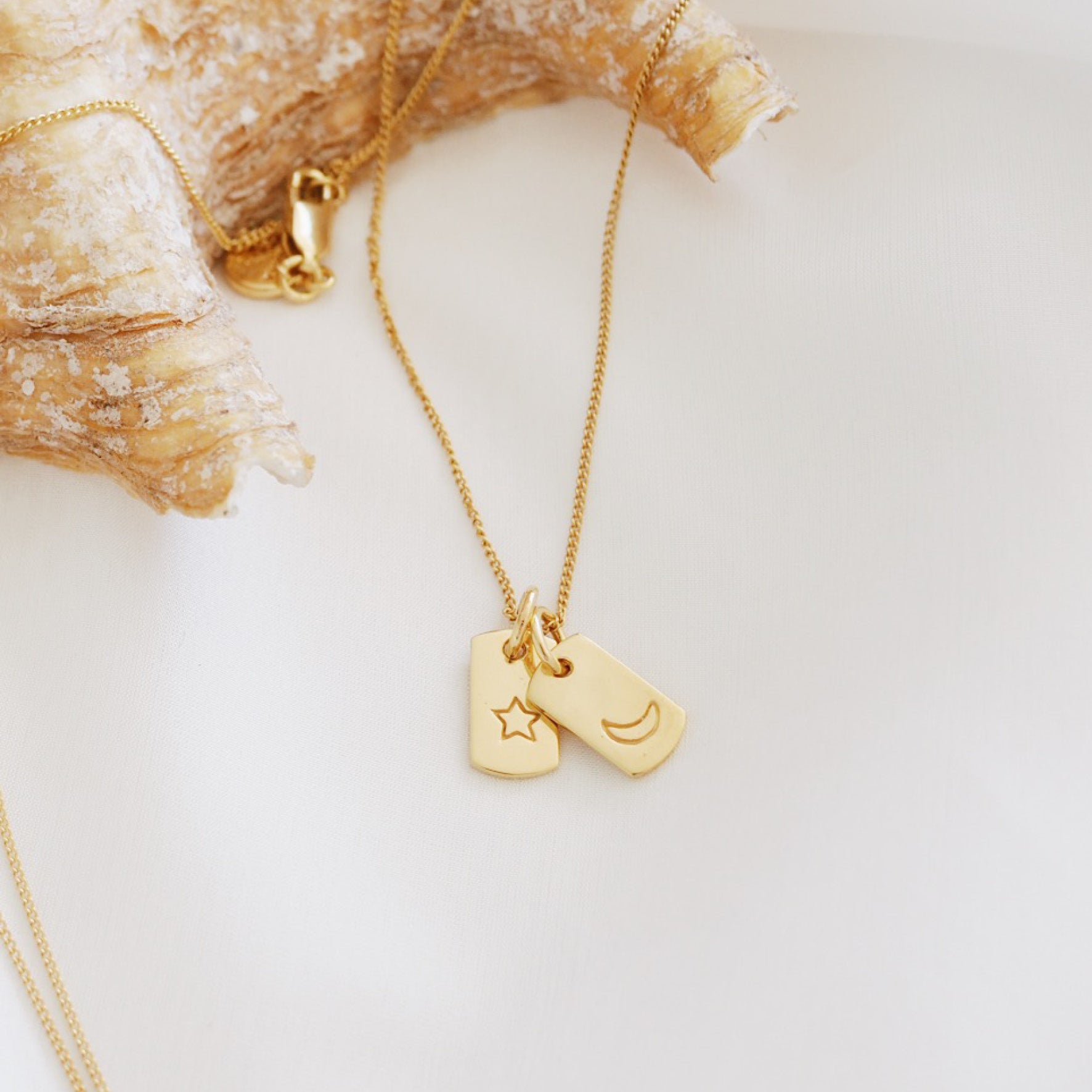Starry Nights Necklace - Gold Chain Charm