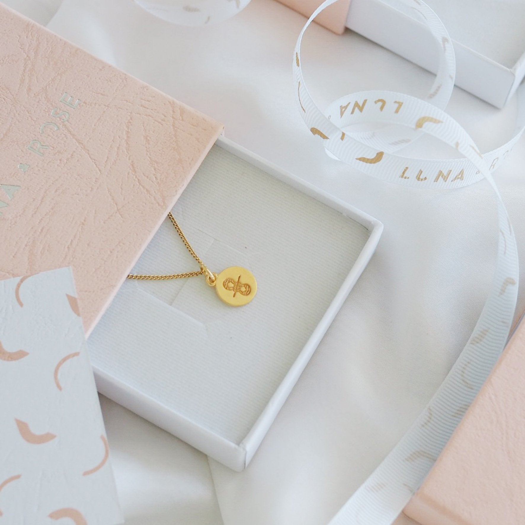 Gemini Mini Zodiac Charm - Gold