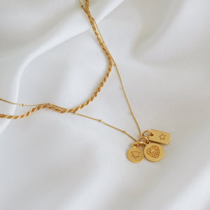Starry Nights Necklace - Gold Chain Charm