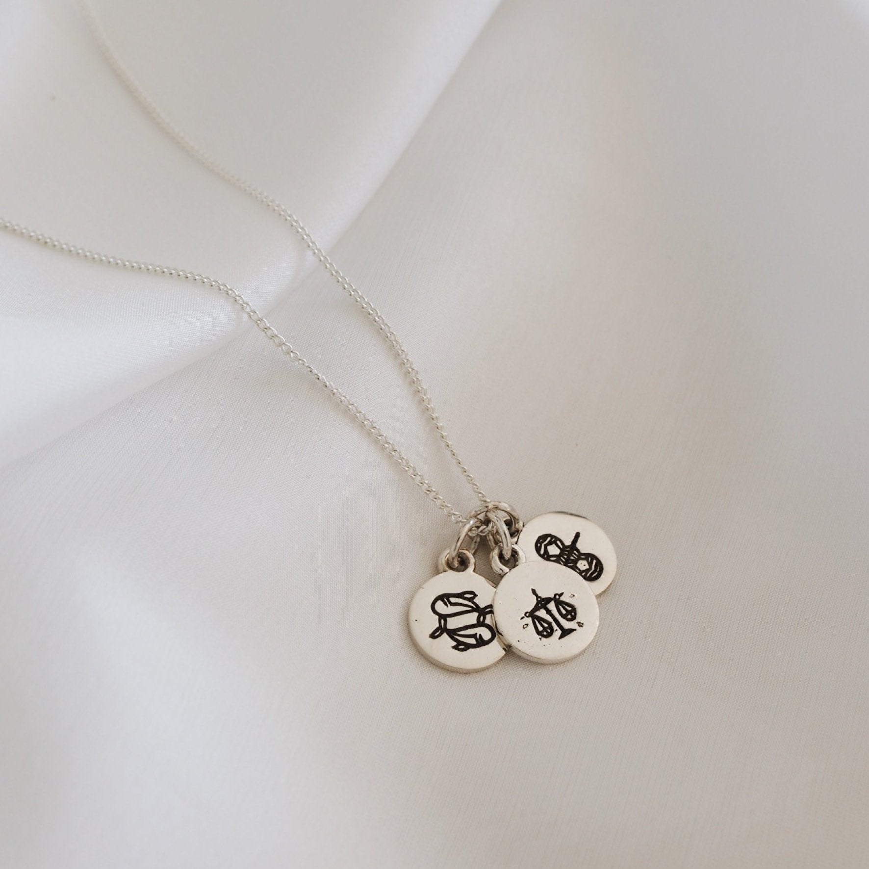 Gemini Mini Zodiac Charm - Silver
