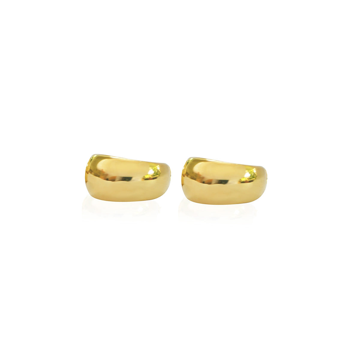 Recycled 9kt Solid Gold Smooth earrings
