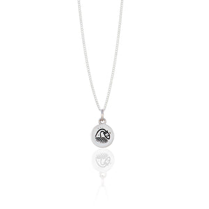 Aquarius Mini Zodiac Necklace - Silver