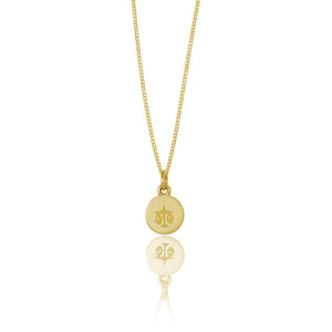 Libra Mini Zodiac Necklace - Gold