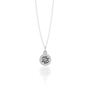 Pisces Zodiac Charm Necklace - Silver