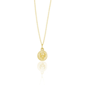 Taurus Mini Zodiac Necklace  - Gold