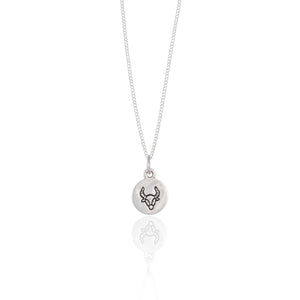 Taurus Silver Charm Necklace