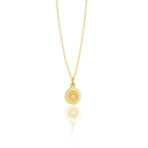 Virgo Mini Zodiac Charm Necklace - Gold