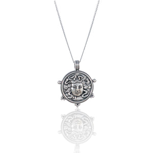 Medusa Pendant for Protection Necklace - Silver