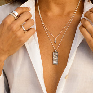 Freyja Goddess of Love Pendant Necklace - Silver